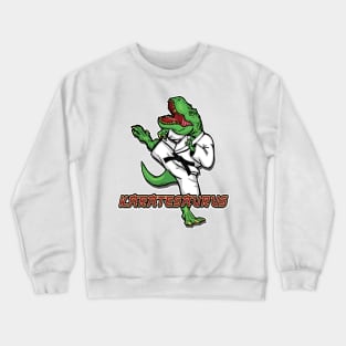 Funny Karatesaurus Trex Karate Crewneck Sweatshirt